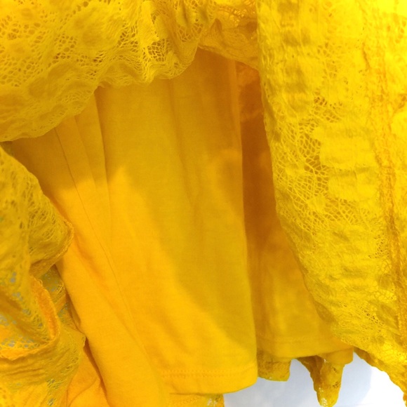 NWOT - Lace Yellow Midi Dress - Picture 7 of 7